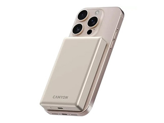 Magnetiline mobiililaadija Canyon OnPower 510 slim MagSafe PD 20W, 10000mAh, beež