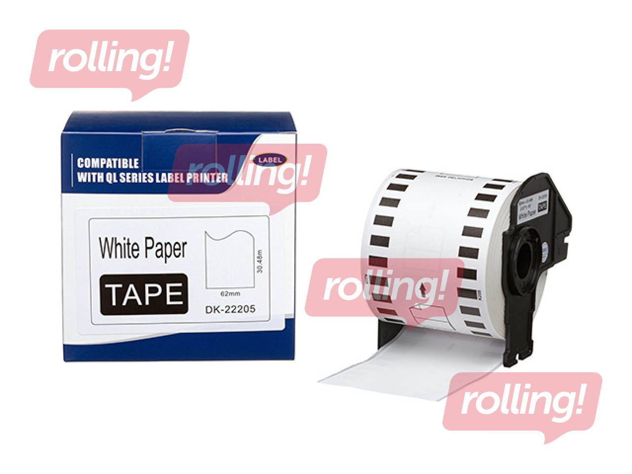 Alternative Kleepkirjalint Brother DK22205, pakendikleebised 62 mm x 30.48m