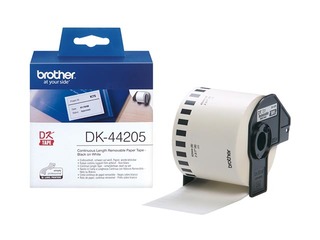Brother DK-44205 Papīra lenta 62mm*30.48m/ balta/noņemama