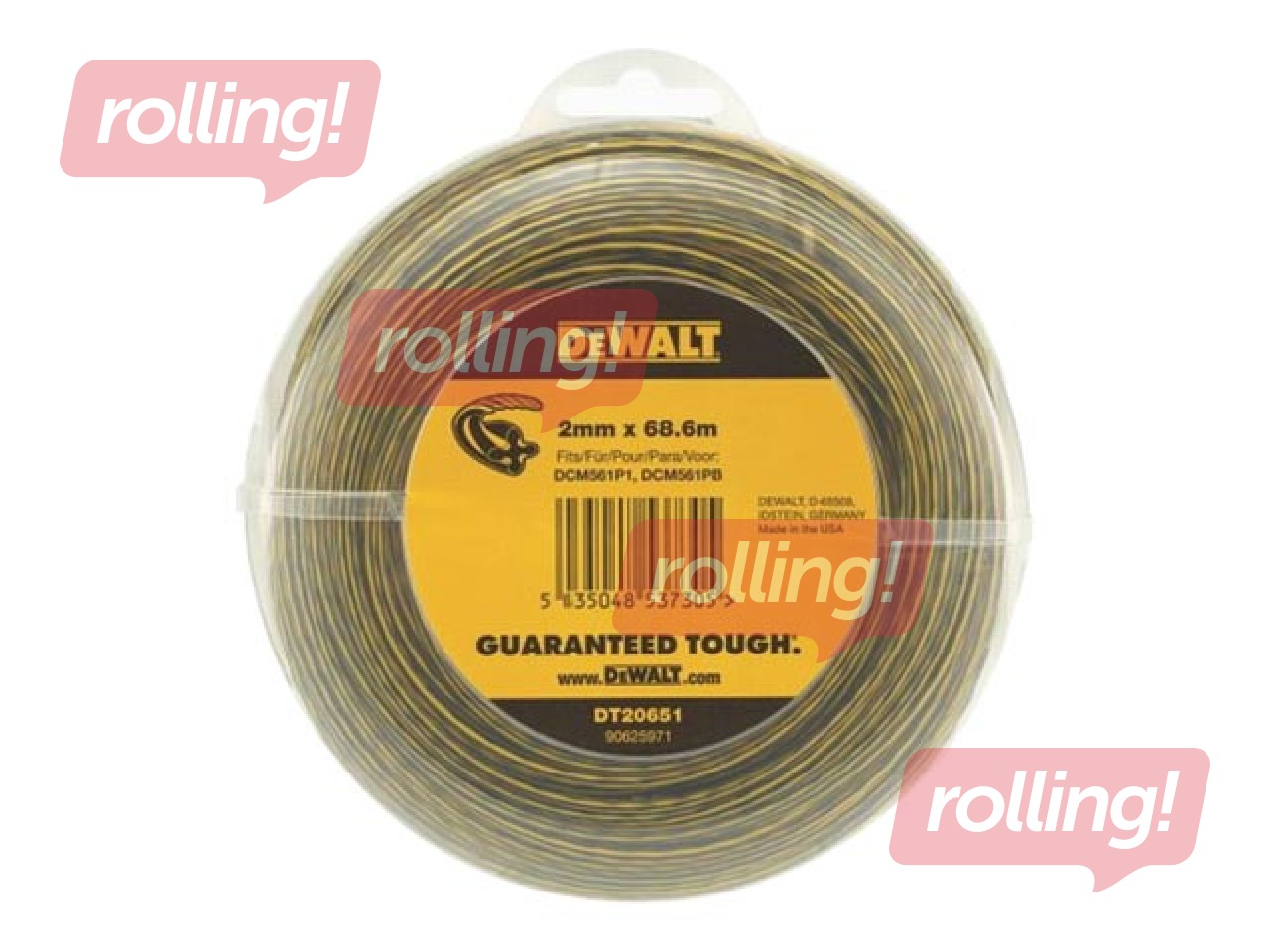 Trimmer replacement line DeWALT, 2mm x 68.6m