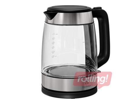 Electric teapot Electrolux 1.7L, 2200W, glass, stainless steel