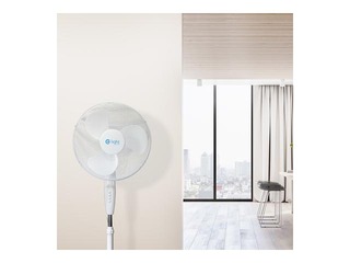 Grīdas ventilators Eco light, balts, 40cm, 45W