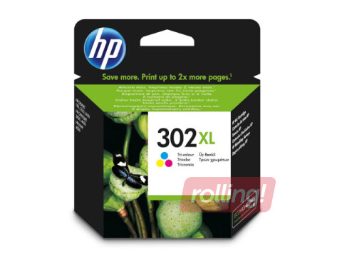Tindikassett HP 302XL, 3 värvi