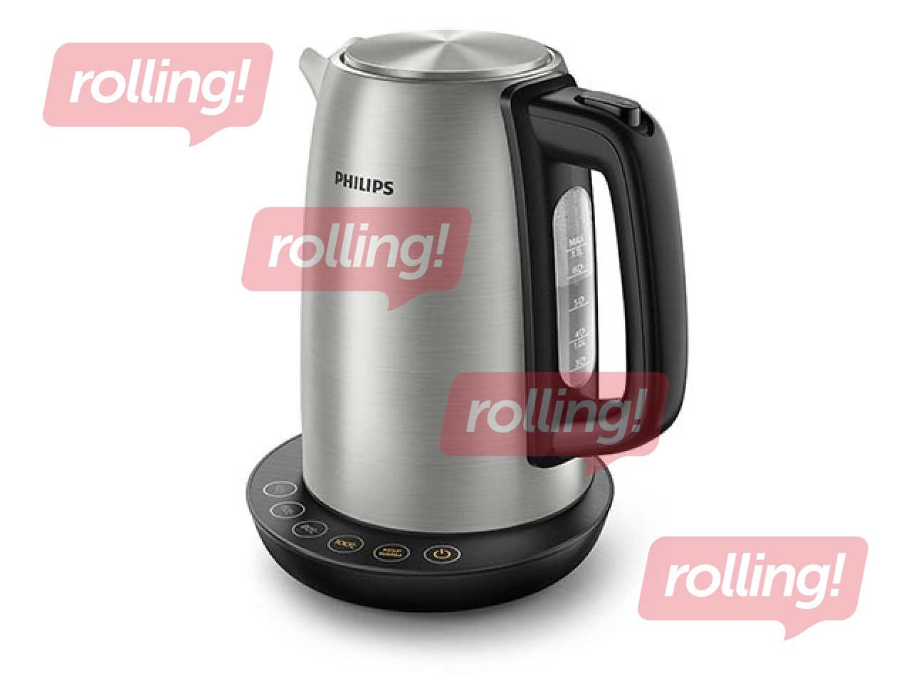 Электрический чайник Philips с контролем температуры 1.7 л, 2200 Вт, нержавеющая сталь