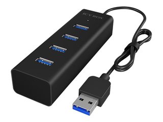USB Hub IcyBox 4x Port USB 3.0 Hub, Black