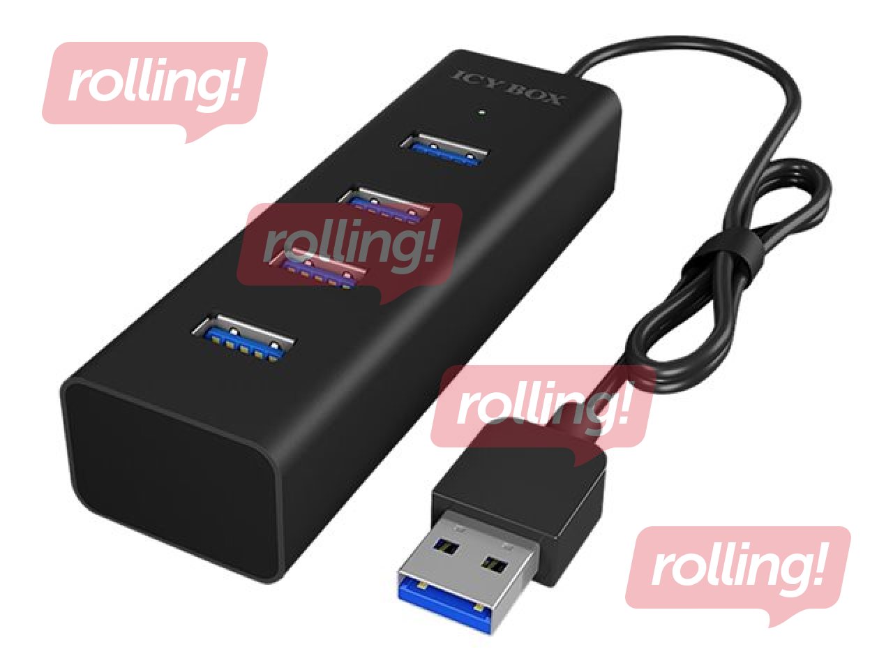 USB Hub IcyBox 4x Port USB 3.0 Hub, Black