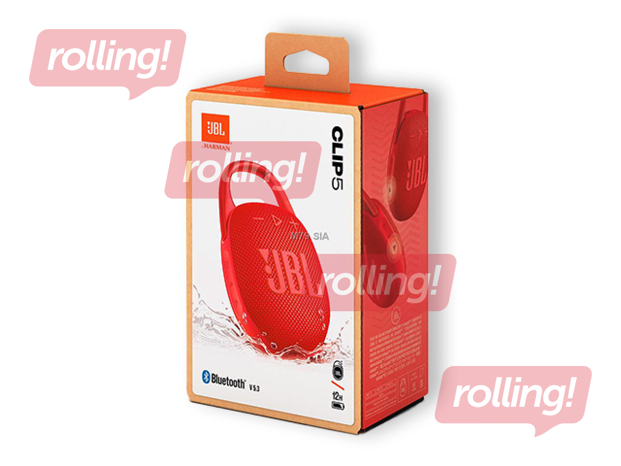 Wireless Speaker, JBL, Clip 5, red