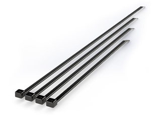 Kabeļu savilce 2.5 x 200 mm melna, 100 gab.