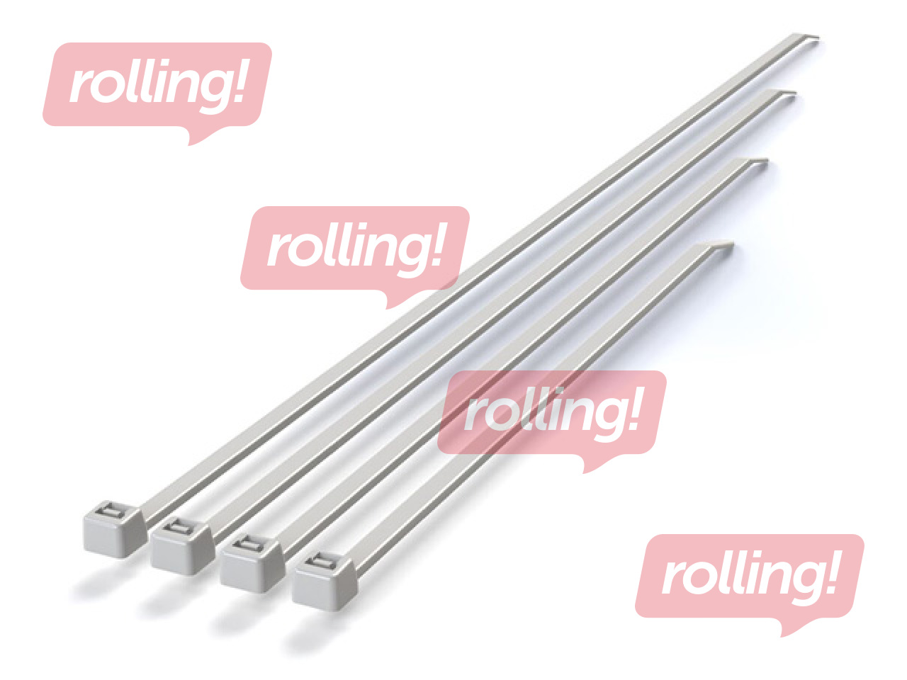 Lukustusribad  4.6 x 500 mm valge, 100 tk.