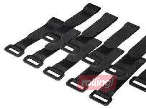 Kaablihoidikud Logilink, 10 tk, mustad