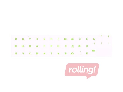 Keyboard stickers Transparent / Green, RUS