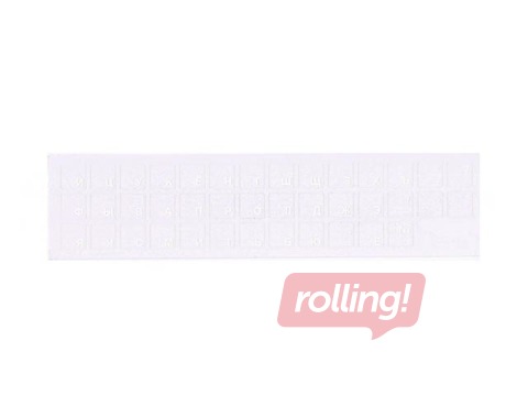 Keyboard sticker Transparent / White, RUS