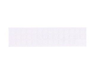Keyboard sticker Transparent / White, RUS