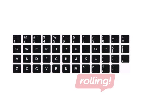 Наклеика клавиатуры черный / белый, латынь