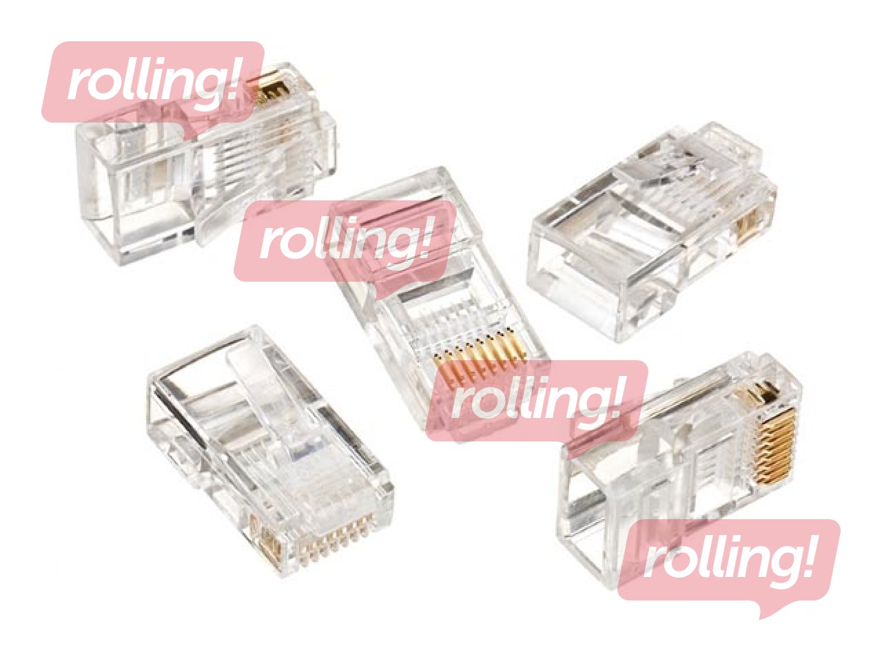 Gembird LAN modular plug 8P8C for solid cable cat. 5e (10 pcs)