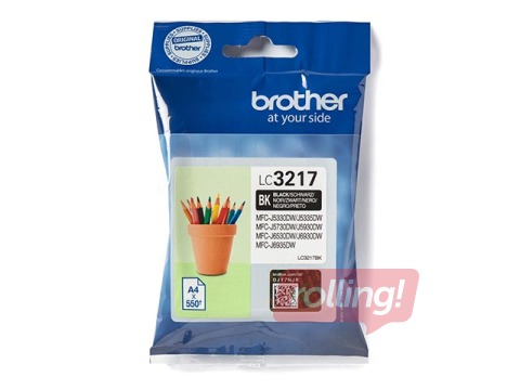 Tindikassett  Brother LC3217BK, must (550 lk)
