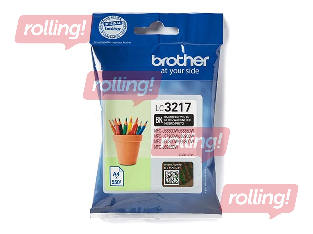 Tindikassett  Brother LC3217BK, must (550 lk)