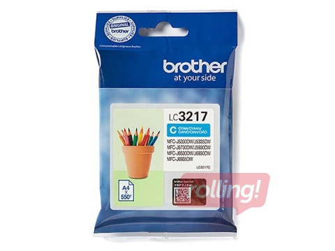 Tindikassett Brother LC3217C, sinine (550 lk)