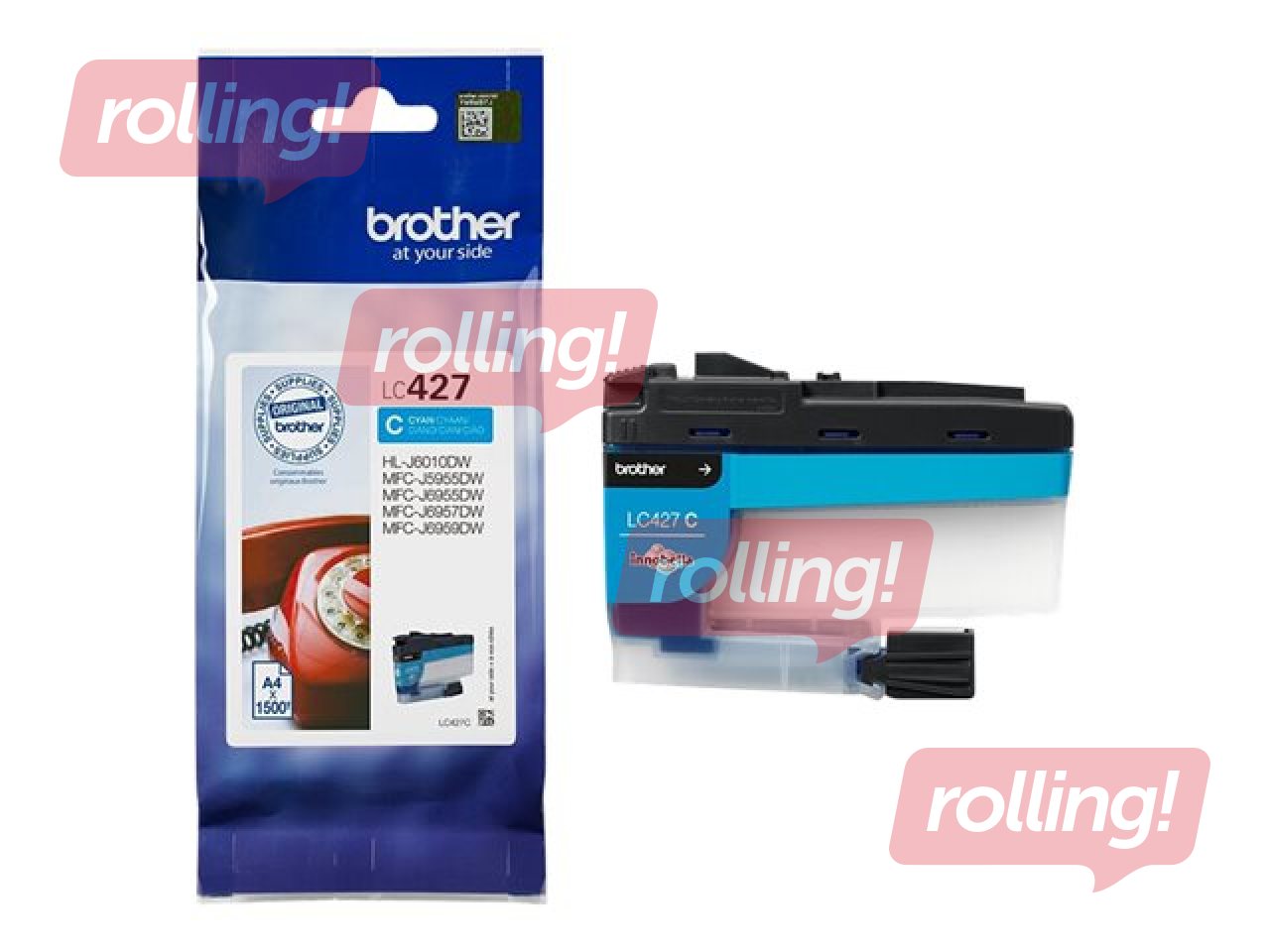 Tintes kasete Brother LC-427C, ciānzila, (1500 lpp.)