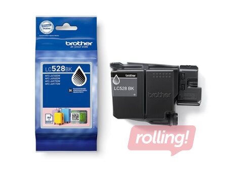 Tintes kasete Brother LC 528BK, melna (6000 lpp)