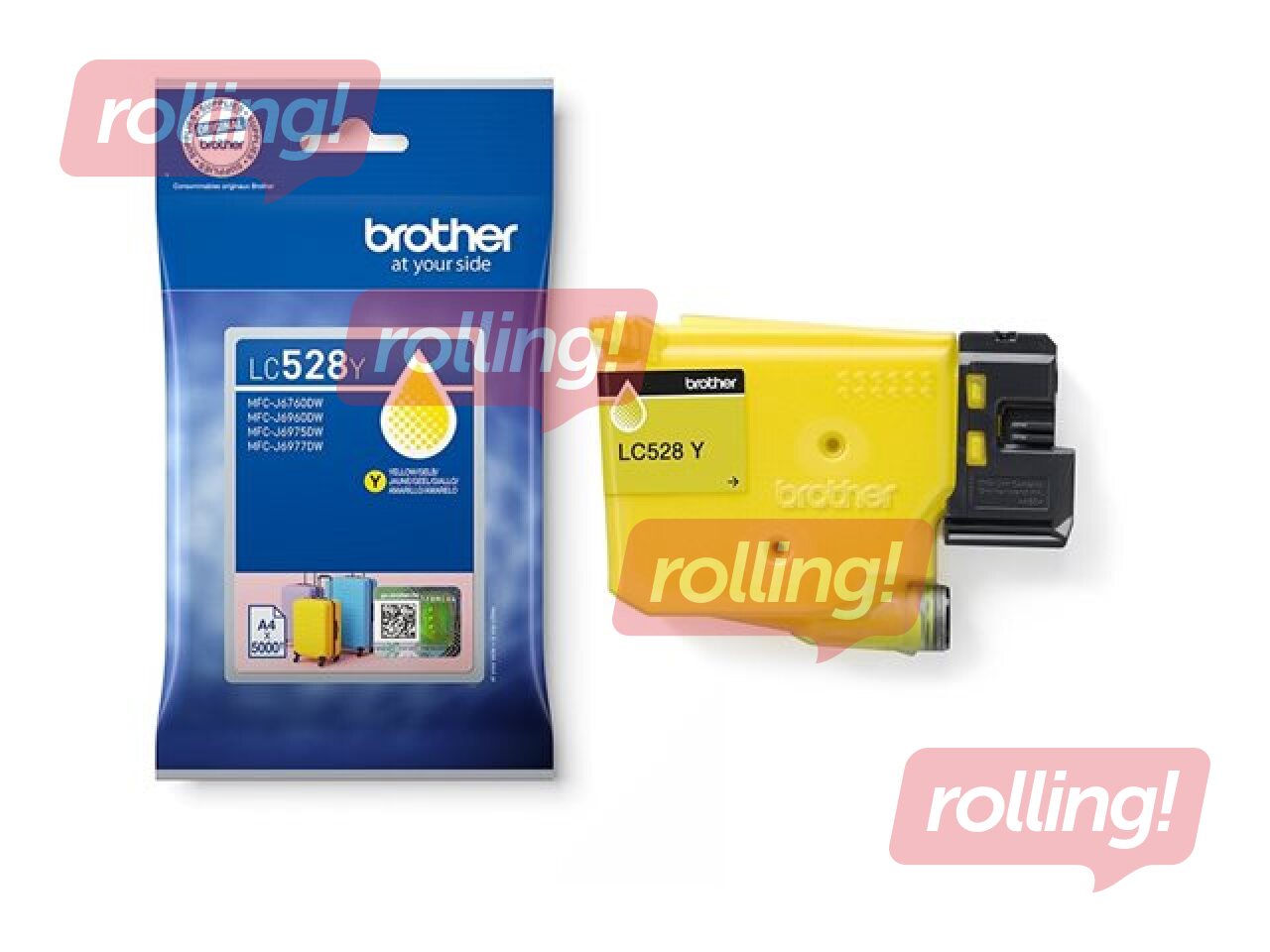 Tintes kasete Brother LC-528Y, dzeltena (5000 lpp)