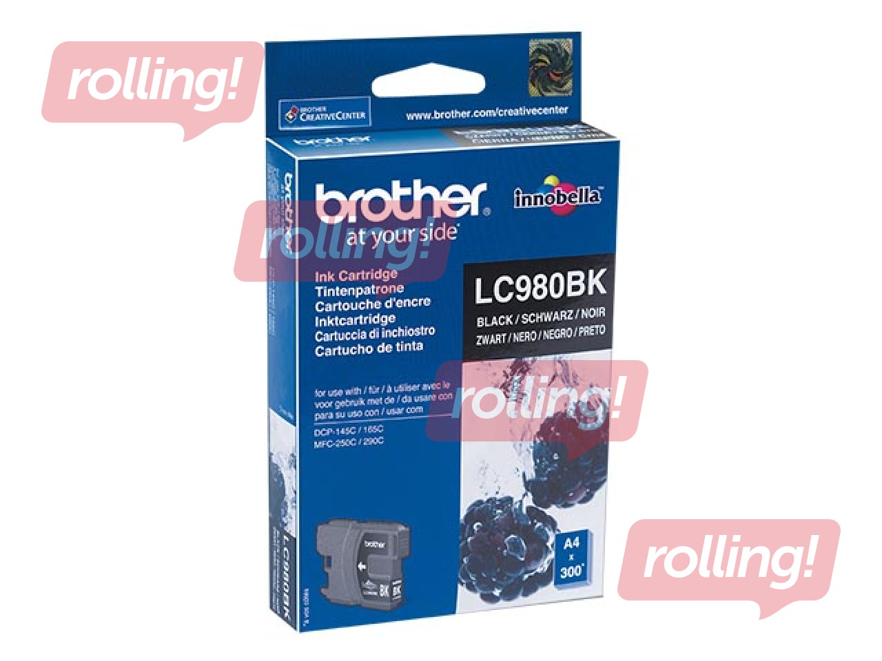 Tintes kasete Brother LC980, melna, (300 lpp.)