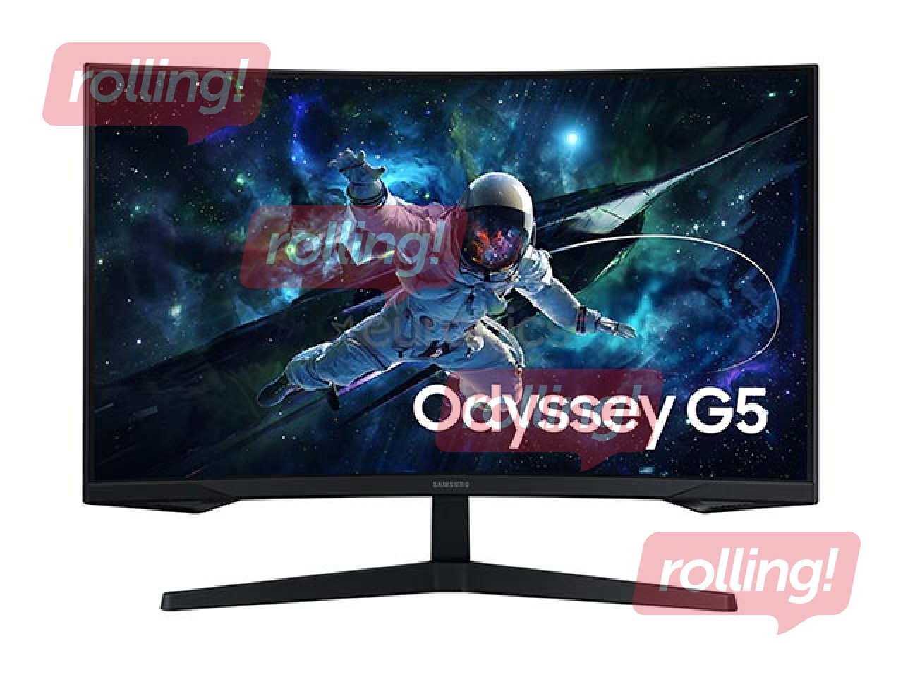 Монитор Samsung Odyssey G5 G55C, 32'', QHD, LED VA, HDMI, DisplayPort, изогнутый, черный