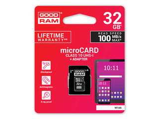 Mälukaart Goodram 32GB microSDHC class 10 UHS I + Adapter
