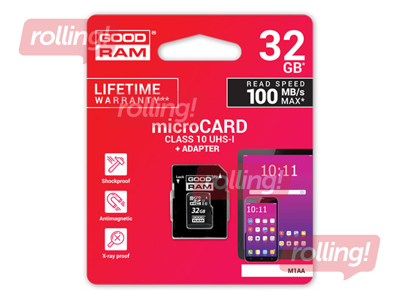 Mälukaart Goodram 32GB microSDHC class 10 UHS I + Adapter