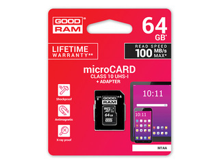 Mälukaart Goodram 64GB microSDXC class 10 UHS I + Adapter