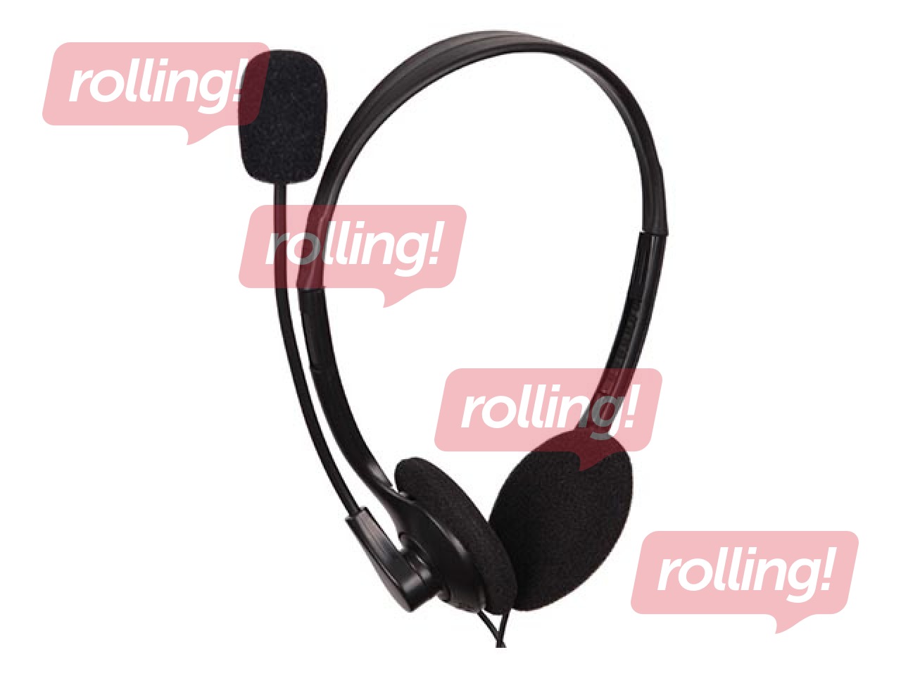 Stereo headset with volume control Gembird MHS-123, black, 1.8m