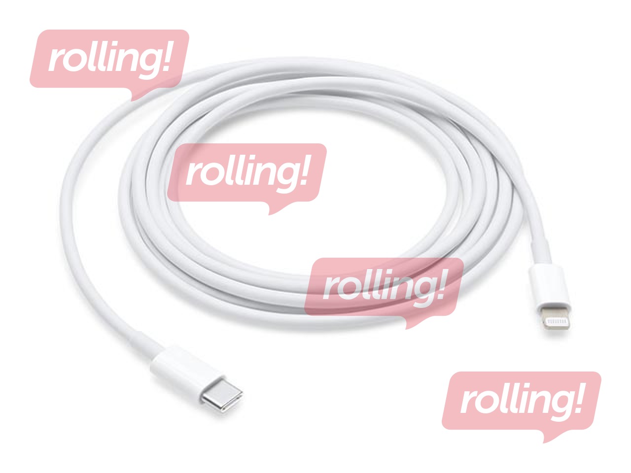 Savienotājvads Apple Type C - Lightning, 24 pin, 2m, balts