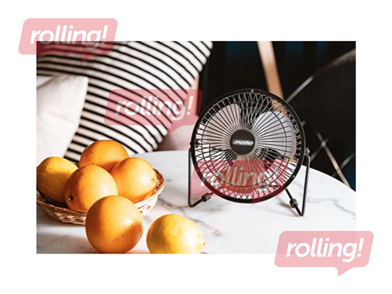 Ventilators galda Mesko MS 7322, 15cm, melns, USB