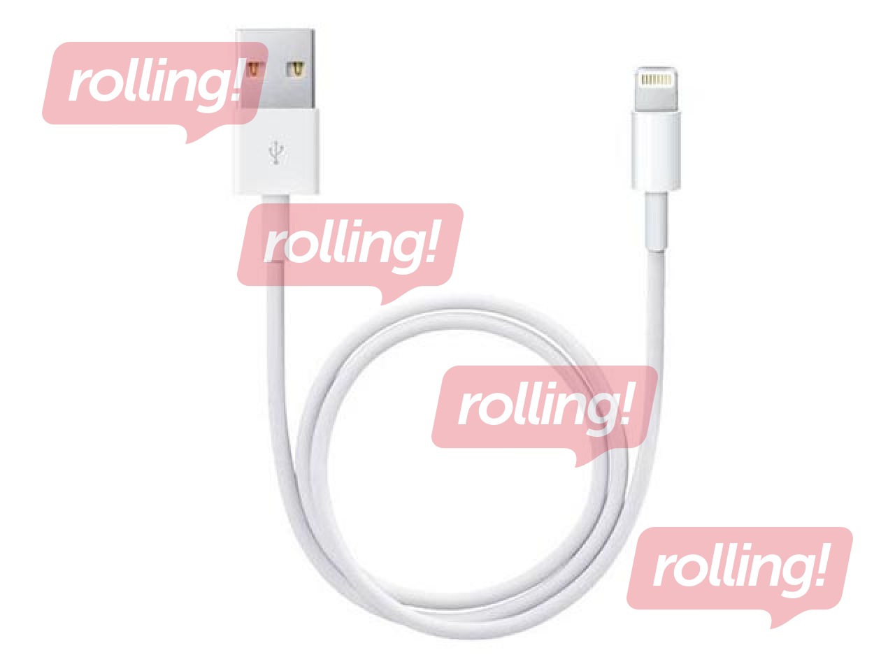 Соединительный провод Apple Lightning - USB , 24 pin, 1m, белый