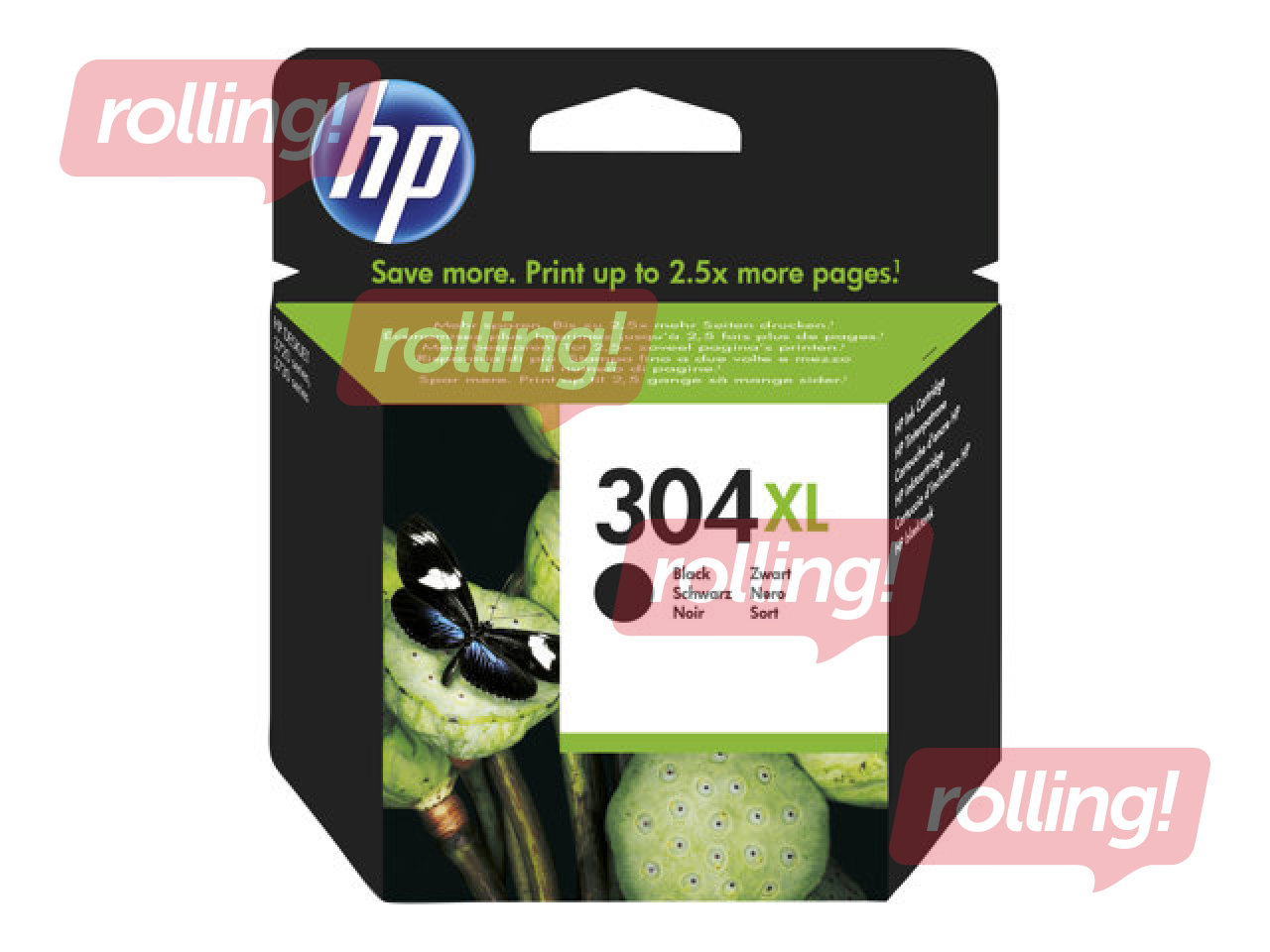HP 304XL Black Ink Cartridge (300 pgs)