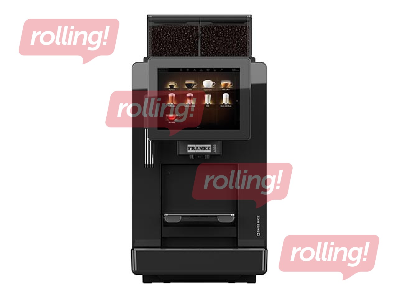 Nomas kafijas automāts Franke A300 MS EC ar ūdens pieslēgumu un pulvera tvertni, melns