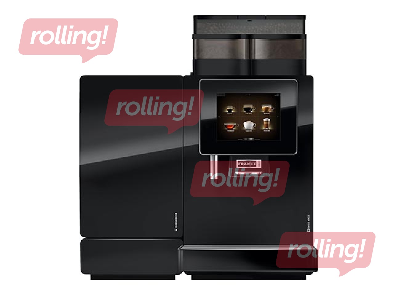 Кофемашина в аренду Franke A400 MS EasyClean + холодильник KE200 EC, чёрная