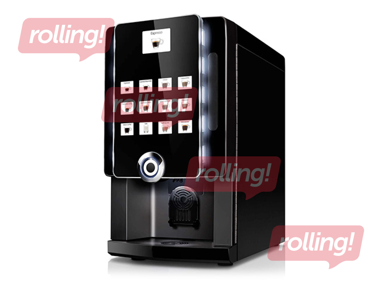 Nomas kafijas automāts Rhea BL eC ar 4 tvertnēm un 2 mikseriem, melns