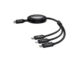 Connector cable Baseus, Free2Draw Type C – Type C/Lightning/Micro USB 100W, 1.1 m, black