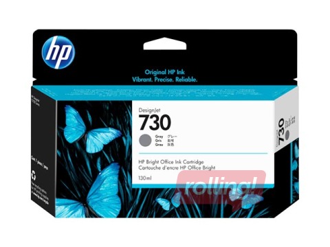 Tintes kasete HP 730 DesignJet T1700 serries, Pelēka, 130ml