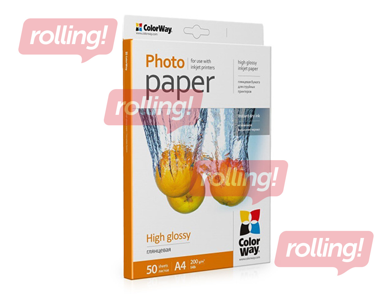 Photo paper, glossy ColorWay, A4, 200 g/m², 20 sheets