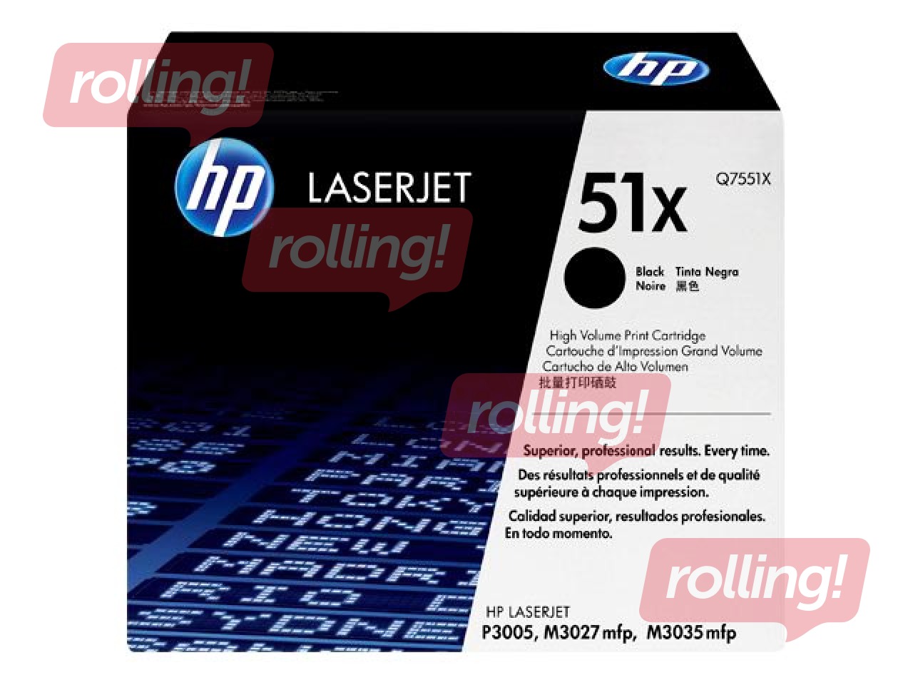 Toonerkassett HP LJ P3005, must, (13000 lk)