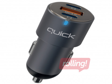 Kiire QC-420 autolaadija USB / 2x USB-C 60 W