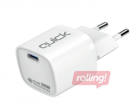 Laadija Quick QG-321 GaN Charger USB-C, 30W