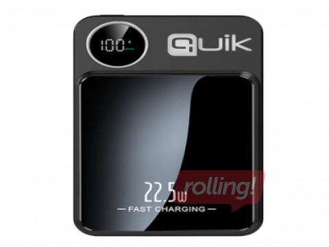 Magnetiline energia salvestamine Quik QP-810 traadita magnetiline välislaadimise aku 10000 mAh, must