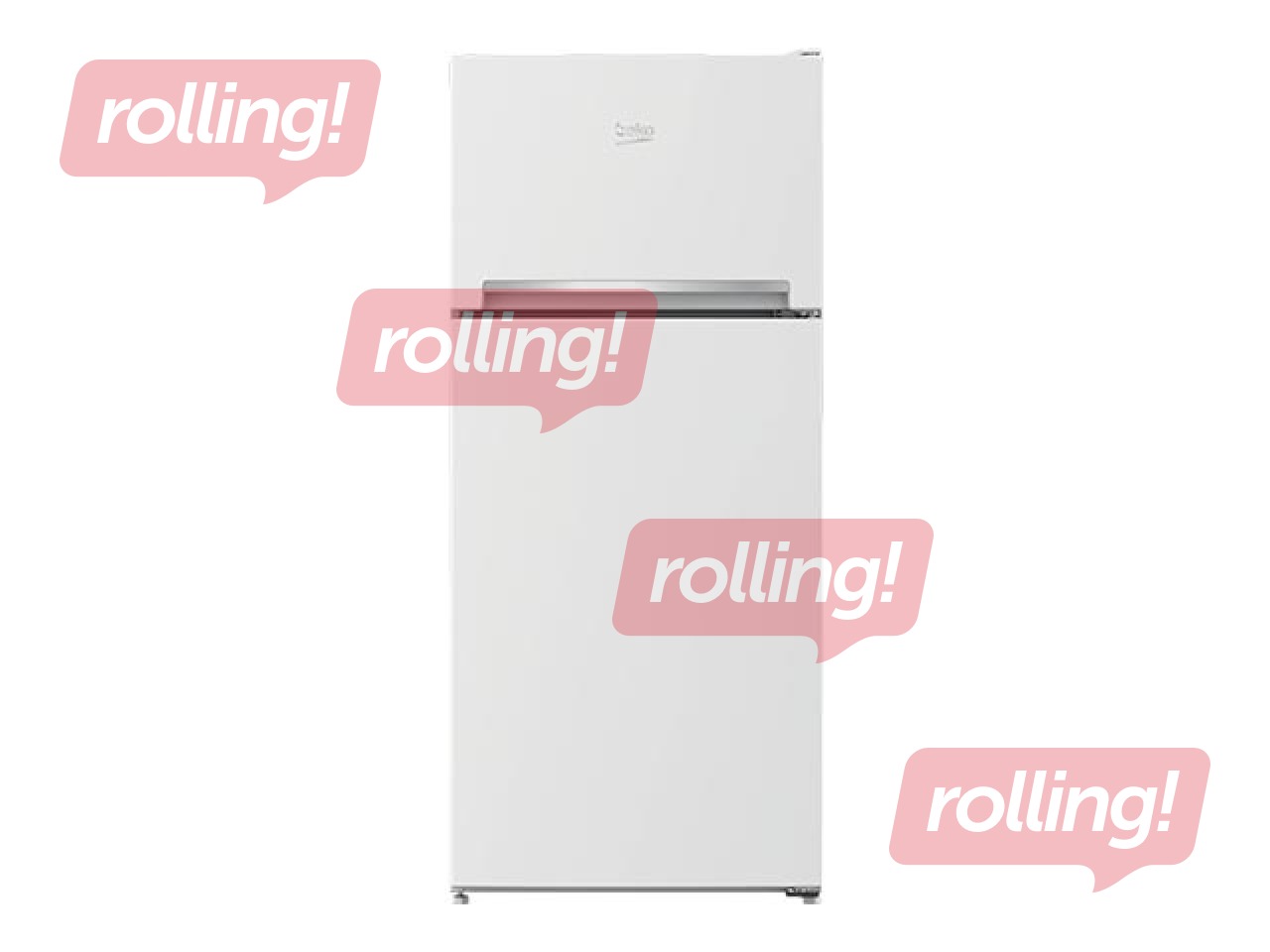 Refrigerator Beko with top freezer, 124 cm, white