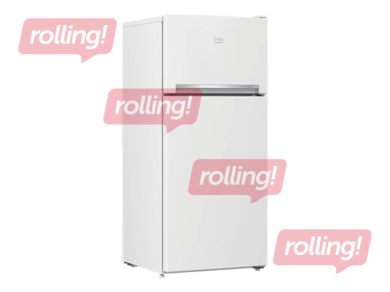 Refrigerator Beko with top freezer, 124 cm, white
