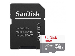 Atmiņas karte SanDisk Ultra microSDXC 32GB + adapteris