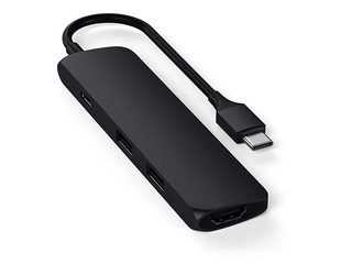 Satechi Slim USB-C MultiPort Adapter with 4K HDMI Video Output and 2 USB 3.0 Ports