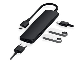 Satechi Slim USB-C MultiPort Adapter with 4K HDMI Video Output and 2 USB 3.0 Ports